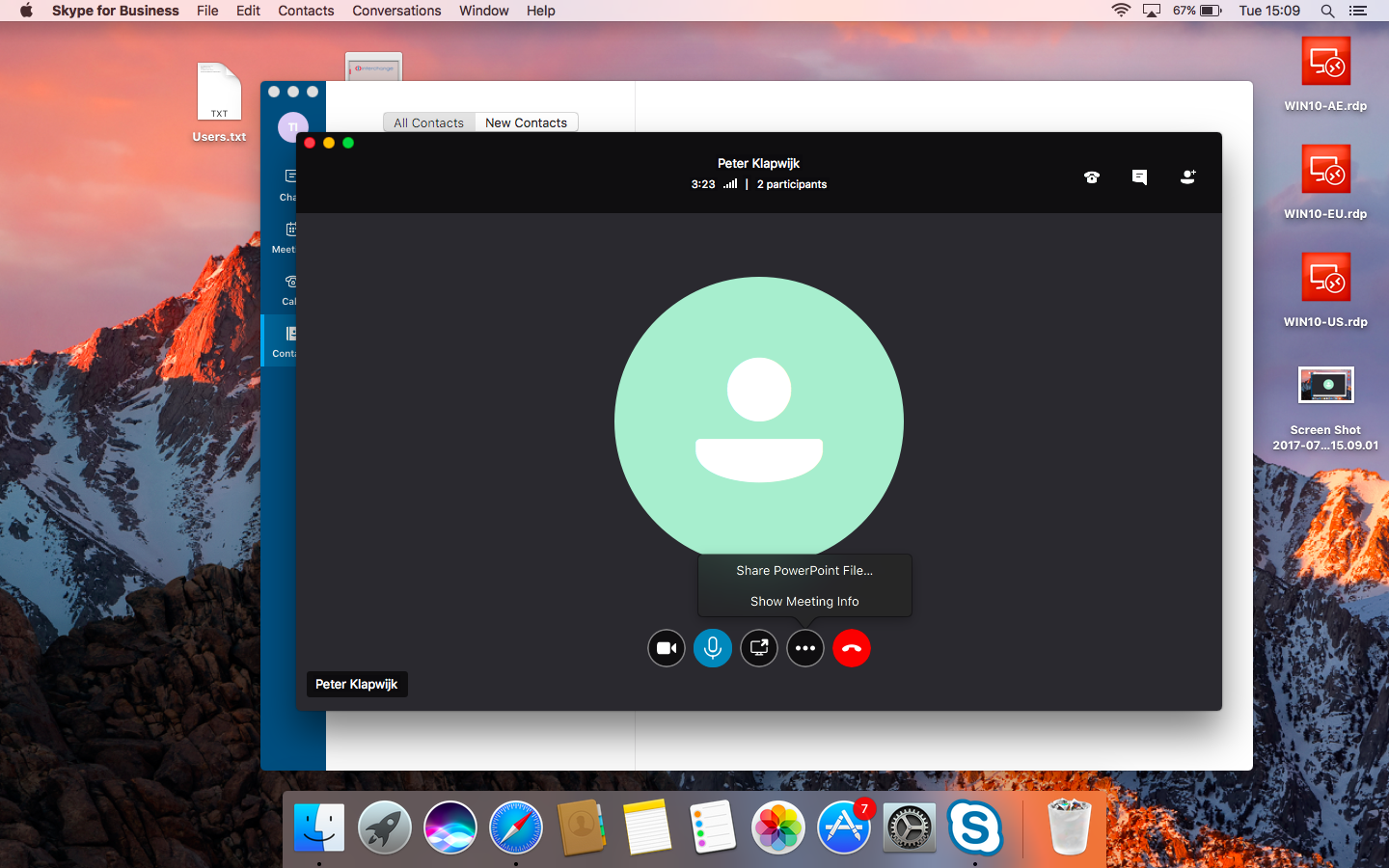 skype for business mac startup